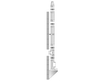 Foto - Nerezový izolovaný komín výška 6,24 m, průměr 120 mm